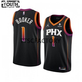 Dres Phoenix Suns Devin Booker 1 Jordan 2022-23 Statement Edition Crno Swingman - Dječji